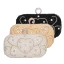 Chic / Beautiful Ivory Square Wedding Clutch Bags 2020 Metal Rhinestone Pearl