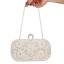 Chic / Beautiful Ivory Square Wedding Clutch Bags 2020 Metal Rhinestone Pearl
