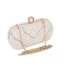 Elegant Ivory Square Wedding Clutch Bags 2020 Metal Rhinestone Pearl