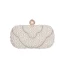 Elegant Ivory Square Wedding Clutch Bags 2020 Metal Rhinestone Pearl