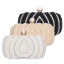 Elegant Square Wedding Clutch Bags 2020 Metal Rhinestone Pearl