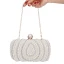 Elegant Square Wedding Clutch Bags 2020 Metal Rhinestone Pearl