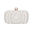 Elegant Square Wedding Clutch Bags 2020 Metal Rhinestone Pearl