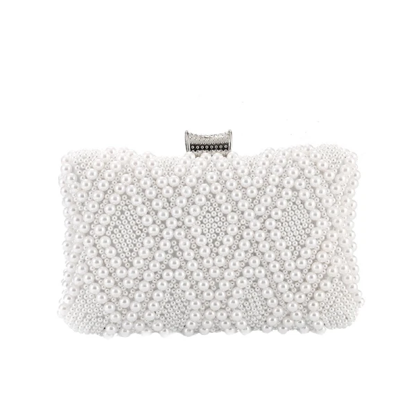 Elegant Ivory Pearl Round Wedding Clutch Bags 2020