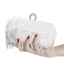 Mode Cuir Verni Carrés Pochette 2020 Métal Faux Diamant Gland Perle