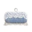 Mode Cuir Verni Carrés Pochette 2020 Métal Faux Diamant Gland Perle