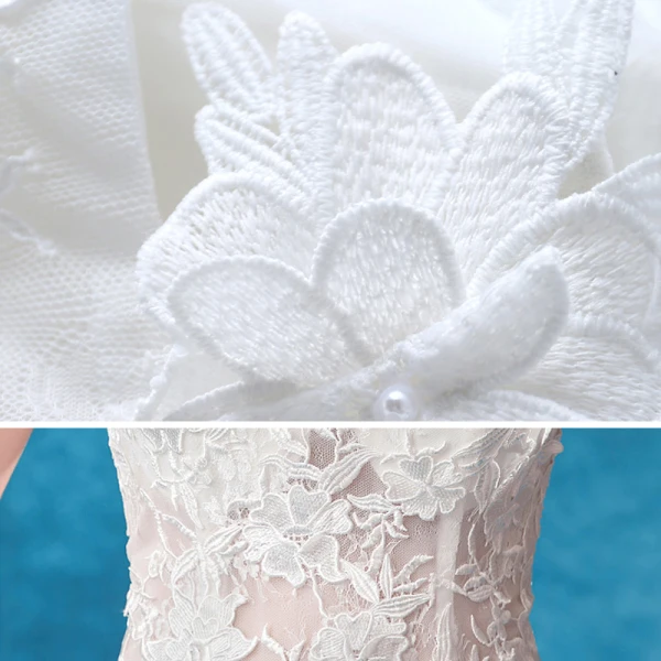 Illusion Affordable White Beach Pierced Wedding Dresses 2020 A-Line / Princess Shoulders Sleeveless Backless Appliques Flower Beading Sweep Train