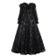 Style Victorien Noire Robe De Bal 2020 Robe Boule De l'épaule Gonflée Manches Longues Étoile Appliques Paillettes Longue Volants Dos Nu Robe De Ceremonie