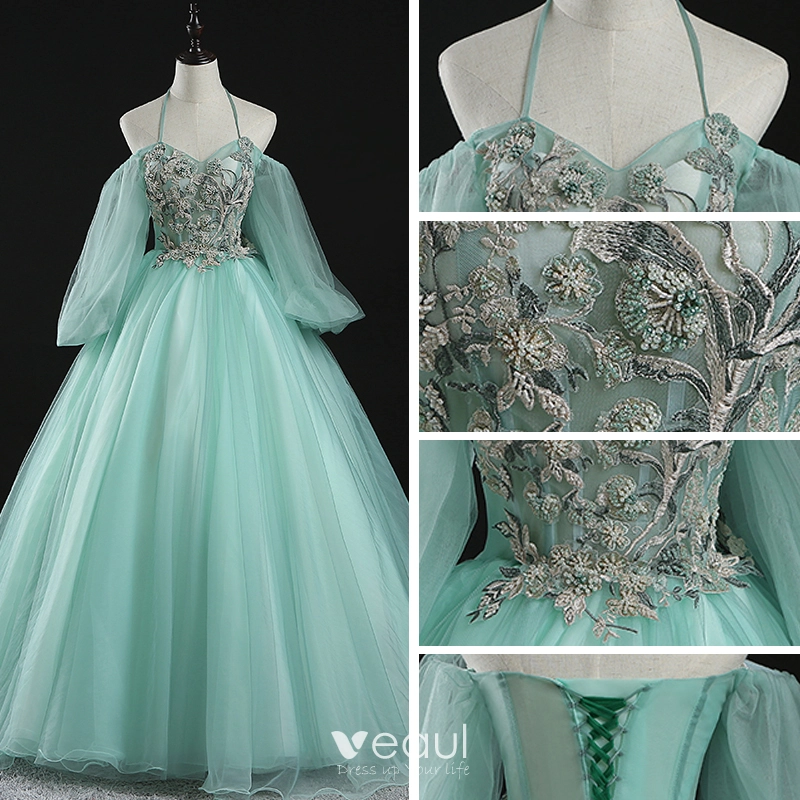 puffy mint green 15 dresses