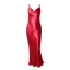Elegant Holiday Gold Satin Summer Maxi Dresses 2020 Spaghetti Straps Sleeveless Backless Tea-length