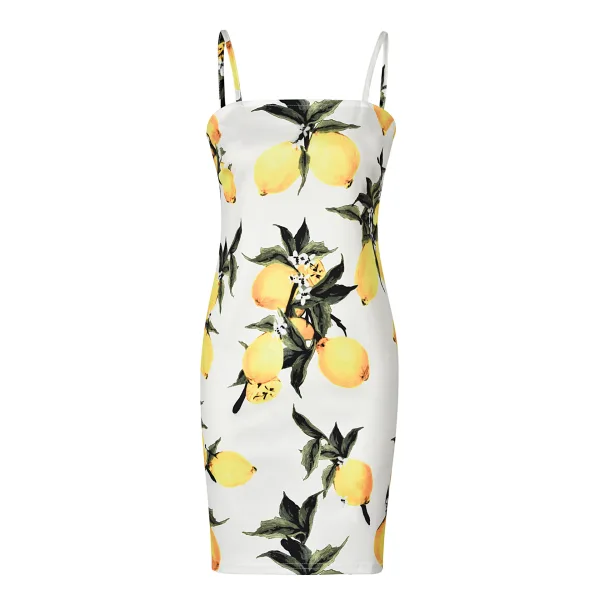 Chic / Belle Blanche Plage Robes longues 2020 Bretelles Spaghetti Sans Manches Dos Nu Impression Fleur Polyester Courte Vêtements Femme