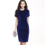 Simple Marron Daim Robes longues 2020 Encolure Dégagée Manches Courtes Courte Vêtements Femme
