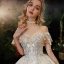 Elegant Champagne Bridal Wedding Dresses 2020 Ball Gown Off-The-Shoulder Short Sleeve Backless Sequins Beading Cathedral Train Ruffle