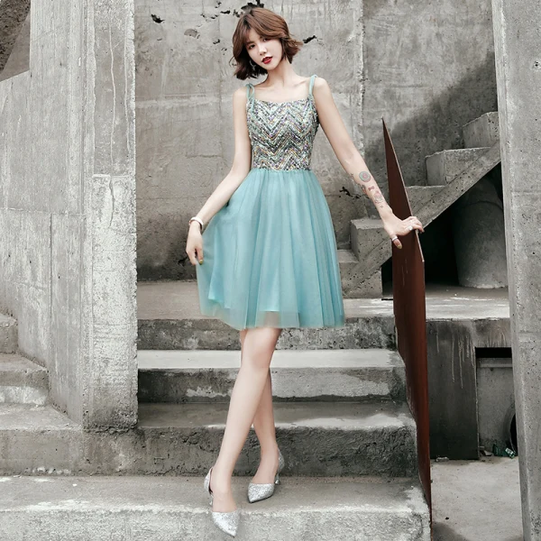 green emerald velvet dress A-Line Cowl-Neck Emerald Green Homecoming Dress Emerald / 4