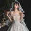Luxury / Gorgeous Champagne Bridal Wedding Dresses 2020 Ball Gown Off-The-Shoulder Detachable Long Sleeve Backless Appliques Lace Beading Sequins Glitter Tulle Cathedral Train Ruffle