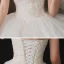 Chic / Belle Blanche La Mariée Robe De Mariée 2020 Robe Boule Bustier Sans Manches Dos Nu Perlage Paillettes Chapel Train Volants