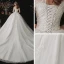 Schöne Weiß Hochzeits Brautkleider / Hochzeitskleider 2020 Ballkleid Off Shoulder Kurze Ärmel Rückenfreies Applikationen Spitze Pailletten Kapelle-Schleppe Rüschen