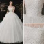 Schöne Weiß Hochzeits Brautkleider / Hochzeitskleider 2020 Ballkleid Off Shoulder Kurze Ärmel Rückenfreies Applikationen Spitze Pailletten Kapelle-Schleppe Rüschen