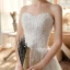 Elegant Outdoor / Garden White Wedding Dresses 2020 A-Line / Princess Sweetheart Sleeveless Backless Appliques Lace Beading Sweep Train Ruffle