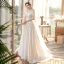 Erschwinglich Weiß Satin Hochzeits Brautkleider / Hochzeitskleider 2020 A Linie Off Shoulder Kurze Ärmel Rückenfreies Sweep / Pinsel Zug Rüschen