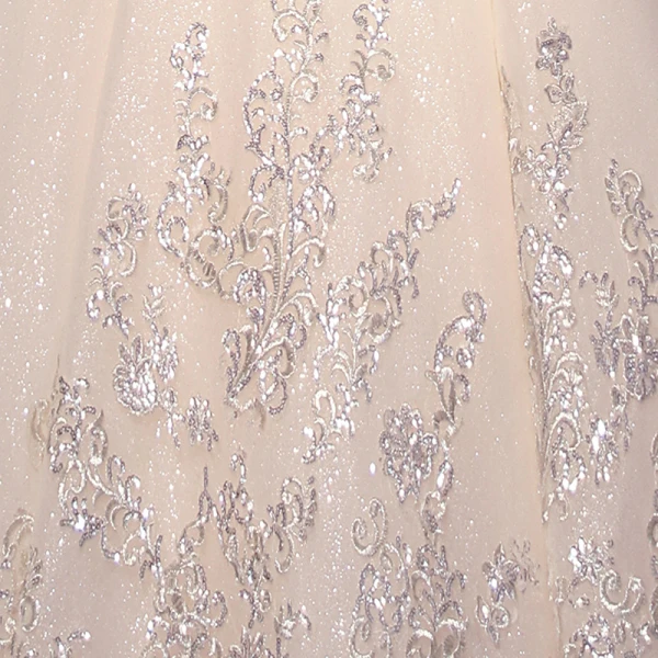 Vintage / Retro Champagne Bridal Wedding Dresses 2020 Ball Gown See-through High Neck 1/2 Sleeves Backless Appliques Lace Beading Sequins Glitter Tulle Cathedral Train Ruffle