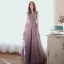 Chic / Beautiful Purple Evening Dresses  2020 A-Line / Princess Scoop Neck Sleeveless Beading Star Embroidered Sequins Floor-Length / Long Ruffle Backless Formal Dresses
