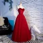 Simple Rouge Robe De Bal 2020 Princesse Bretelles Spaghetti Sans Manches Longue Dos Nu Volants Robe De Ceremonie