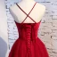Simple Rouge Robe De Bal 2020 Princesse Bretelles Spaghetti Sans Manches Longue Dos Nu Volants Robe De Ceremonie