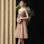 Élégant Champagne Robe De Fete 2020 Princesse Transparentes Encolure Dégagée Manches Courtes Perlage Paillettes Ceinture Mi-Longues Volants Dos Nu Robe De Ceremonie