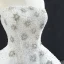Luxe Blanche La Mariée Robe De Mariée 2020 Robe Boule Bustier Sans Manches Dos Nu Fait main Perlage Train De Balayage Volants