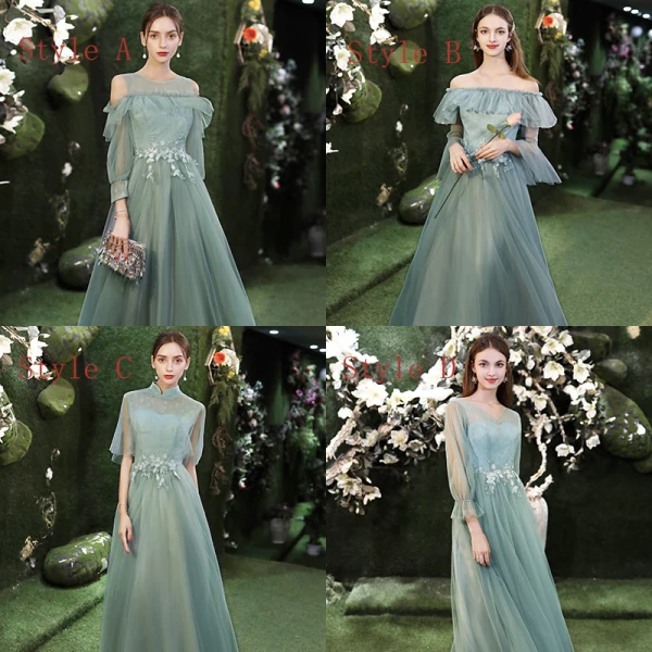 Affordable Sage Green Bridesmaid Dresses 2020 A-Line / Princess Appliques Lace Backless Floor-Length / Long Ruffle