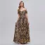 Chic / Belle Doré Glitter Fendue devant Robe De Bal Robe De Soirée 2023 Princesse De l'épaule Sans Manches Dos Nu Longue Robe De Ceremonie