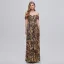 Chic / Belle Doré Glitter Fendue devant Robe De Bal Robe De Soirée 2023 Princesse De l'épaule Sans Manches Dos Nu Longue Robe De Ceremonie