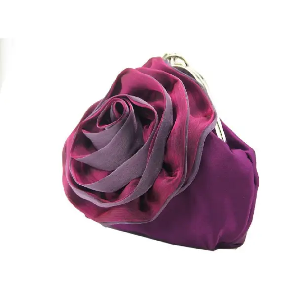 Fée Des Fleurs Argenté Pochette Fleur Faux Diamant Velour Mariage Cocktail Soirée 2019 Accessorize