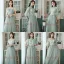 Affordable Sage Green Bridesmaid Dresses 2020 A-Line / Princess Appliques Lace Backless Floor-Length / Long