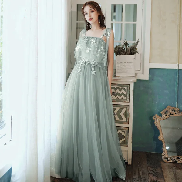 lace sage green bridesmaid dresses Jaase Seashell Palace Dress - Boho Summer Midi main image 0