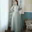 Affordable Sage Green Bridesmaid Dresses 2020 A-Line / Princess Appliques Lace Backless Floor-Length / Long