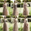 Abordable Marron Robe Demoiselle D'honneur 2020 Princesse Appliques En Dentelle Dos Nu Longue Volants