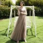 Abordable Marron Robe Demoiselle D'honneur 2020 Princesse Appliques En Dentelle Dos Nu Longue Volants