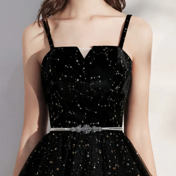 sachin and babi light blue dress Elegant Sequin Tulle Long Black Formal Dress For Cheap - $118.98 #AM79149 main image 0