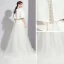 Fashion White Jumpsuit With Shawl 2020 Scoop Neck Backless Metal Sash Sweep Train Evening Dresses
