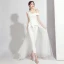 Fashion Burgundy Jumpsuit 2020 Off-The-Shoulder Short Sleeve Bow Sweep Train Backless Evening Dresses