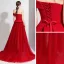 Fashion Burgundy Jumpsuit 2020 Off-The-Shoulder Short Sleeve Bow Sweep Train Backless Evening Dresses