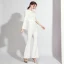 Modest / Simple White Jumpsuit 2020 One-Shoulder Long Sleeve Floor-Length / Long Backless Evening Dresses
