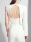 Modest / Simple White Jumpsuit 2020 One-Shoulder Long Sleeve Floor-Length / Long Backless Evening Dresses