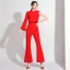 Modest / Simple White Jumpsuit 2020 One-Shoulder Long Sleeve Floor-Length / Long Backless Evening Dresses