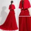 Fashion Burgundy Jumpsuit With Shawl 2020 Scoop Neck Sleeveless Rhinestone Sash Detachable Sweep Train Evening Dresses