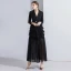 Fashion Red Evening Dresses  2020 A-Line / Princess V-Neck Long Sleeve Floor-Length / Long Cascading Ruffles Formal Dresses