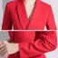 Fashion Red Evening Dresses  2020 A-Line / Princess V-Neck Long Sleeve Floor-Length / Long Cascading Ruffles Formal Dresses