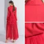 Fashion Red Evening Dresses  2020 A-Line / Princess V-Neck Long Sleeve Floor-Length / Long Cascading Ruffles Formal Dresses